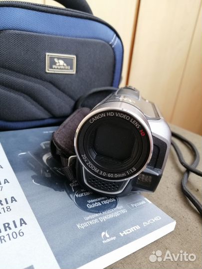 Цифровая видеокамера Canon legria HF R106 Grey (sd