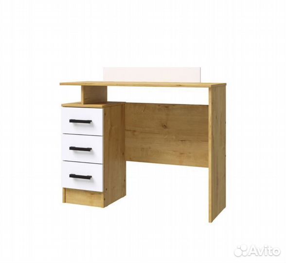 Туалетный стол с 3 ящиками Дуб вотан/Белый