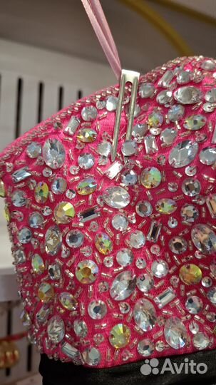 Выпускное платье барби в цвете фуксия с объемной ю