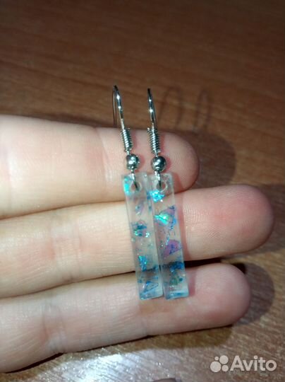 Серьги из эпоксидной смолы