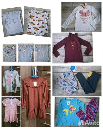 Новые вещи девочке 122-128.Next, OVS,Vertbaudet