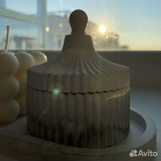 Подарочный набор: свеча / подставка / шкатулка