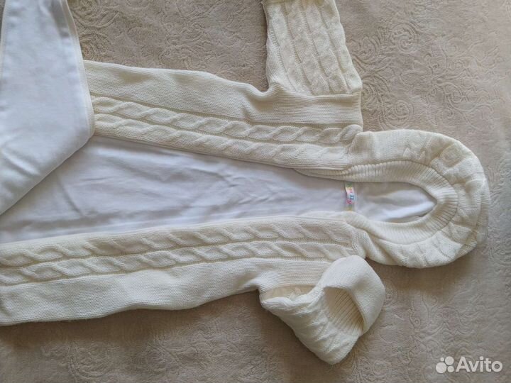 Конверт вязаный шерстяной