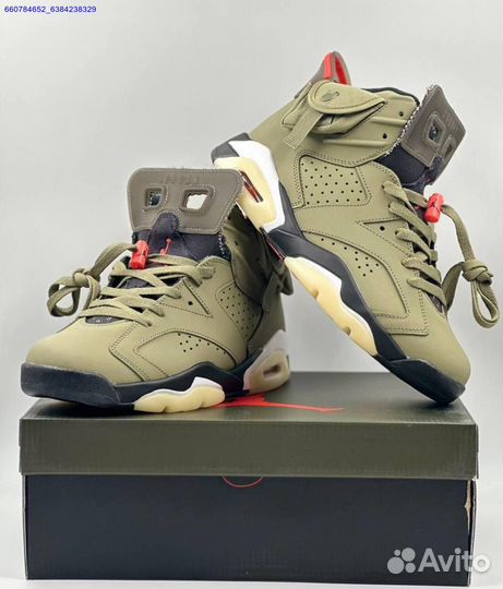 Кроссовки Nike Air Jordan 6 Retro x Travis Scott (Арт.60107)