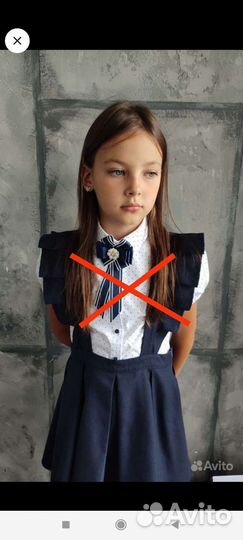 Галстук, брошь для школы