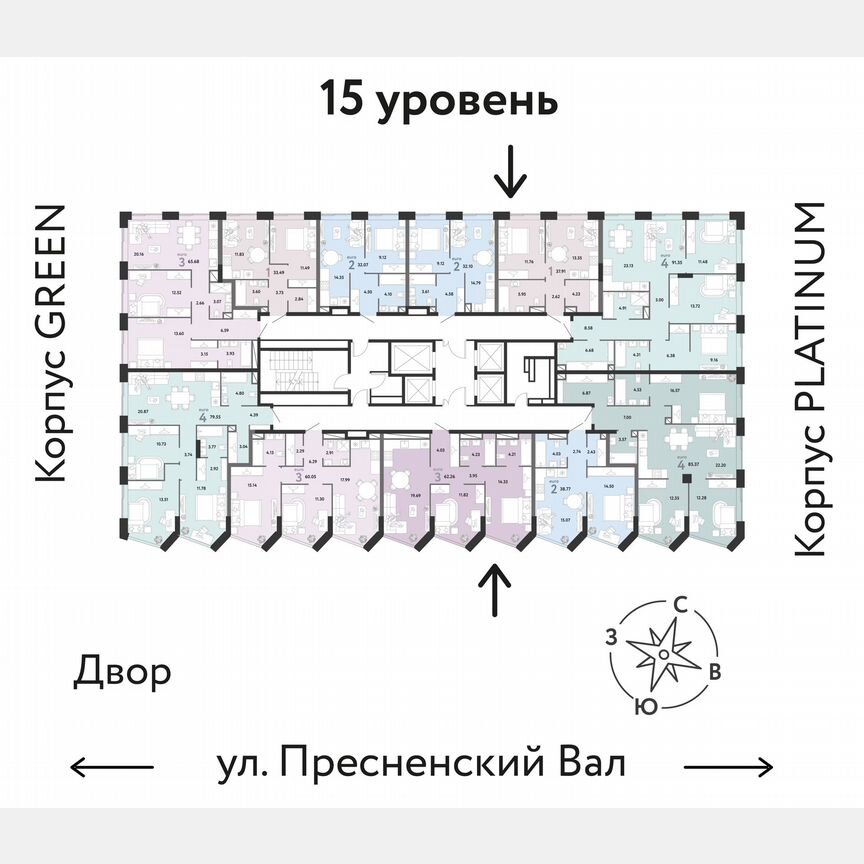 4-к. квартира, 79,6 м², 15/27 эт.