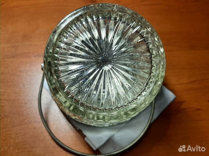 Сахарница СССР 60-70 годы,стекло и мельхиор