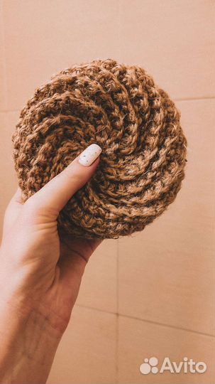 Мочалка ручной работы из джута