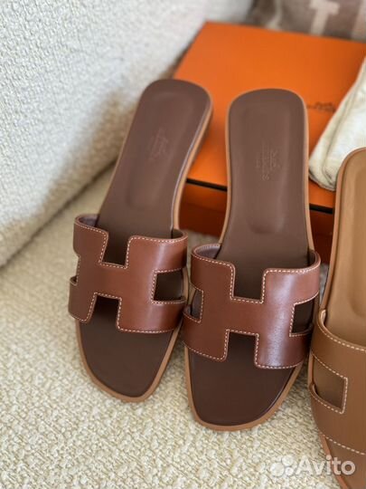 В наличии Hermes oran 36-41 шлепки gold