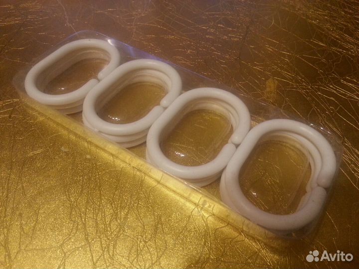 Новые колечки для шторы в ванную