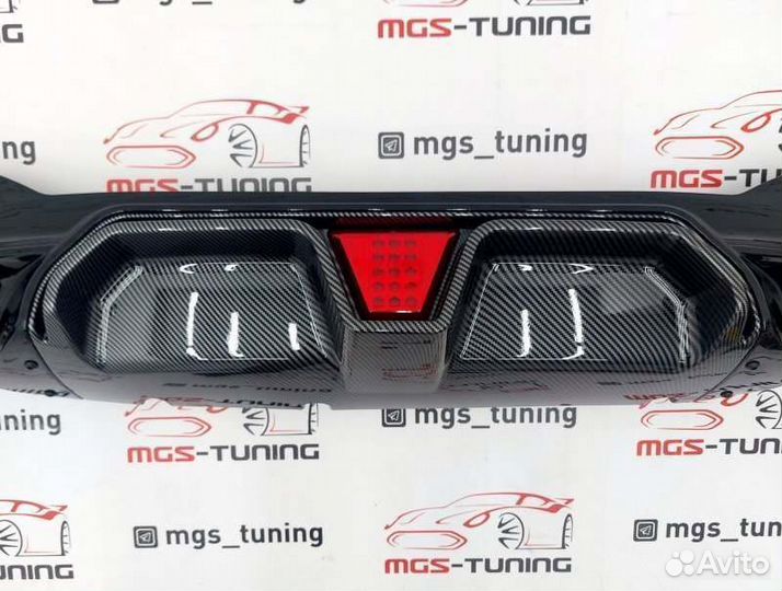 Диффузор G30 M5 CS под карбон LED стоп + Akrapovic