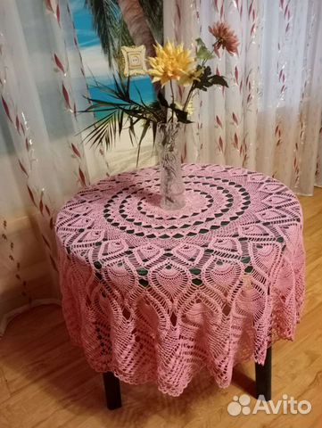 Скатерть круглая ажурная