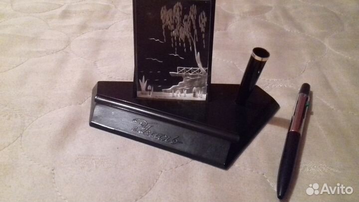 Шариковая ручка СССР с подставкой