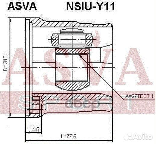 ШРУС nissan AD/wagon внутр