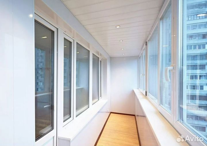 Остекление балкона пластиковое