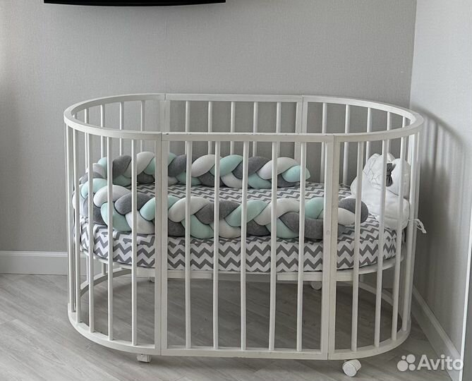 Детская кровать круглая 9в1