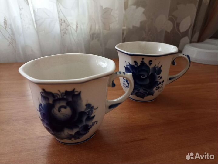 Бокалы чашки чайные Гжель новые