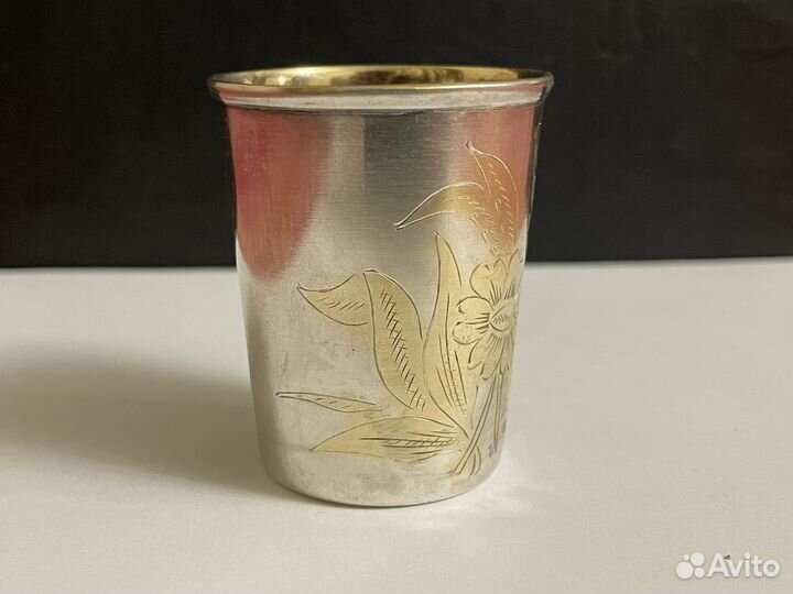 Рюмка стопка Серебро позолота Россия до 1917 года