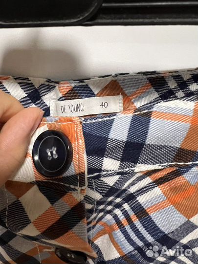 Юбка летняя в клетку 40