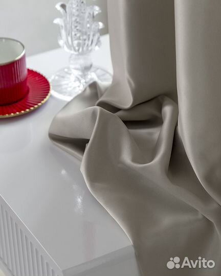 Шторы Адора сливочный новые на окна пошив