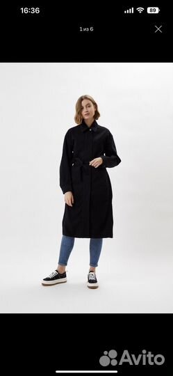 Джинсовый тренч uniqlo