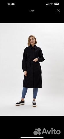 Джинсовый тренч uniqlo