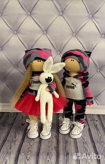 Кукла Снежка ручной работы, интерьерная кукла