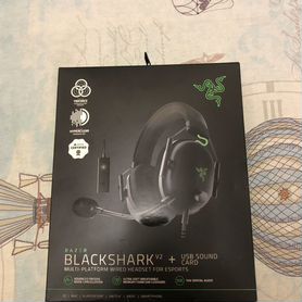 Наушники Razer blackshark v2 + usb soundcard