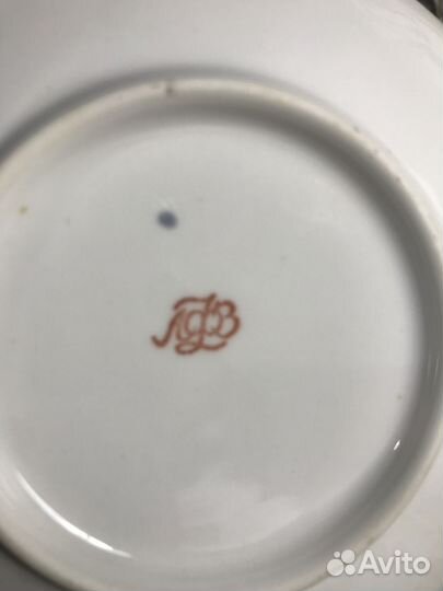 Лфз, Чашка с блюдцем, чайная пара, красное клейм