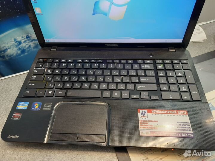 Ноутбук Toshiba L850 Intel i7-3610Q DDR3 6Gb 2012г