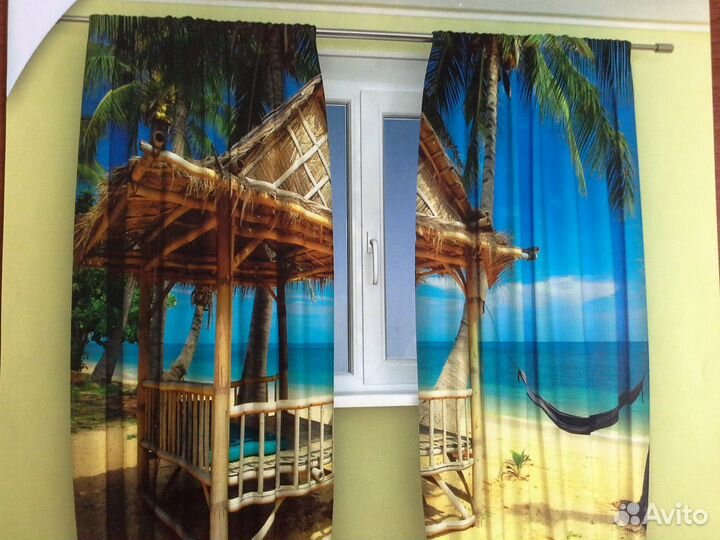 Комплект новогодних фотоштор