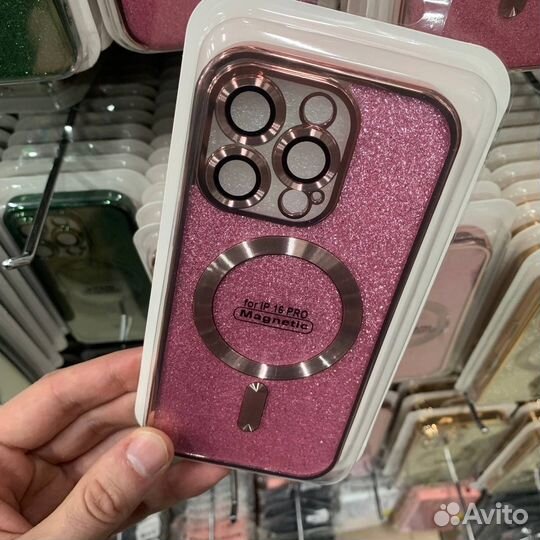 Чехол на iPhone MagSafe Glitter цветные