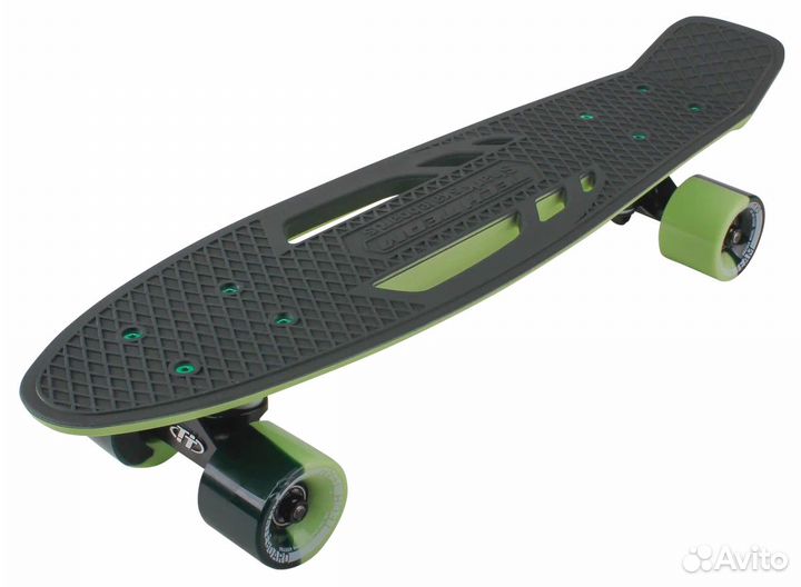 Скейтборд пластиковый Shark 22 dark green 1/4 TSL