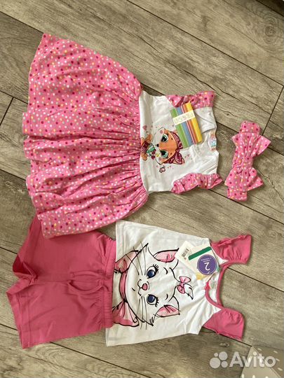 Летняя одежда для девочки 80 размер