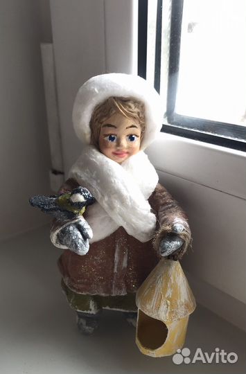 Ватная елочная игрушка