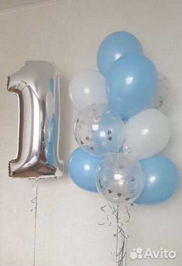 Гелиевые воздушные шары на 1 годик ребёнку