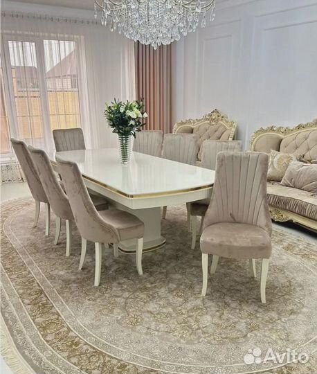 Обеденная группа стол и стулья премиум качества