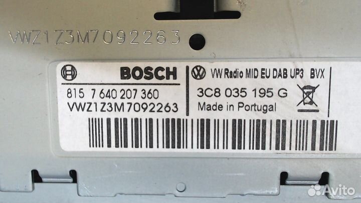 Магнитола Volkswagen Beetle, 2013