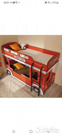 Двухъярусная кровать для детей London bus