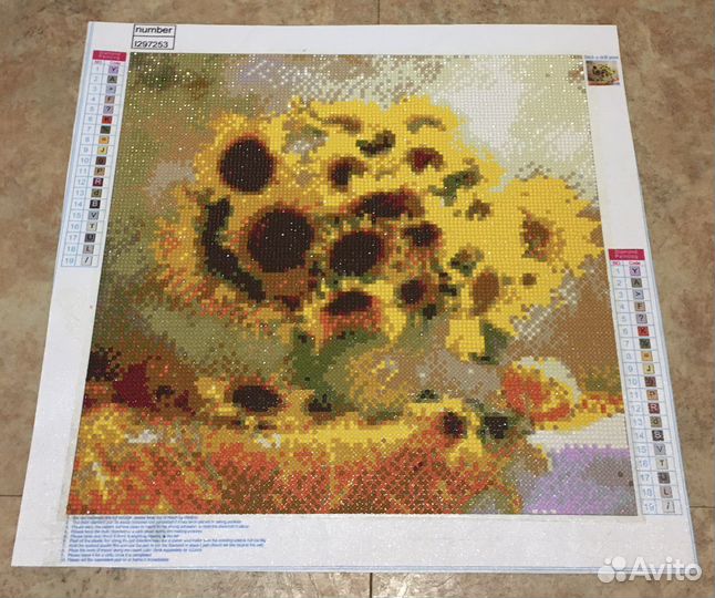 Картина алмазная мозайка «Подсолнухи»