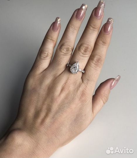 Кольцо дорожка с грушей 16.5