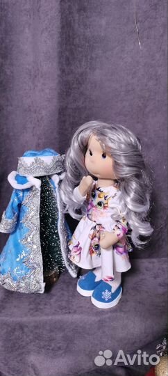 Кукла, ручная работа, Снегурочка