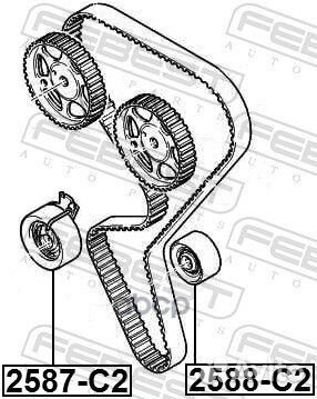 2587-C2 ролик натяжной ремня грм Citroen C2-C4