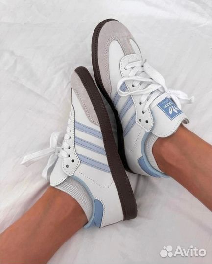 Adidas Samba OG halo blue женские кроссовки