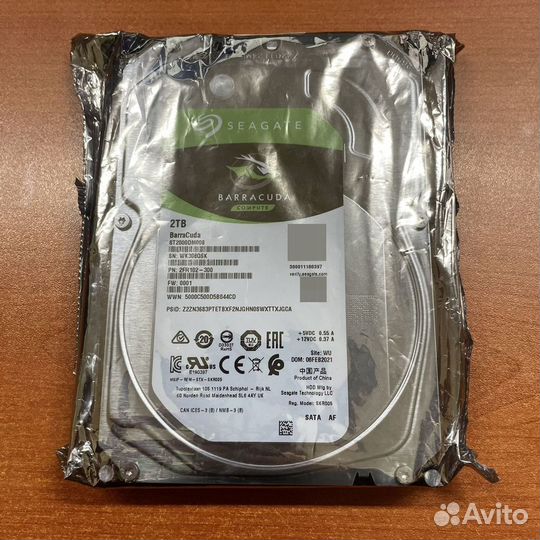 Новый жесткий диск Seagate 2 тб