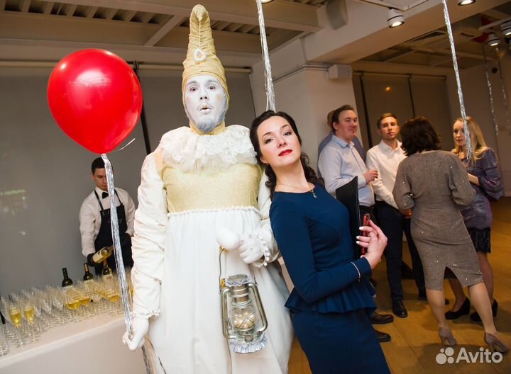 Артисты на мероприятие.Мимы.Ангелы.Встреча гостей