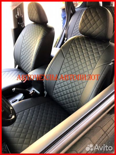 Чехлы Автопилот Nissan Primera P12 из экокожи Ромб