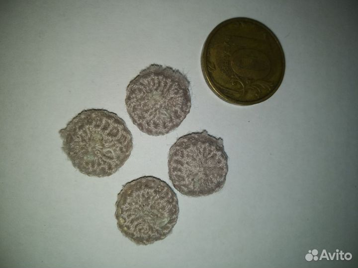 Пуговицы обвязанные серые винтаж СССР