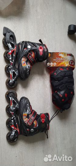 Роликовые коньки детские раздвижные