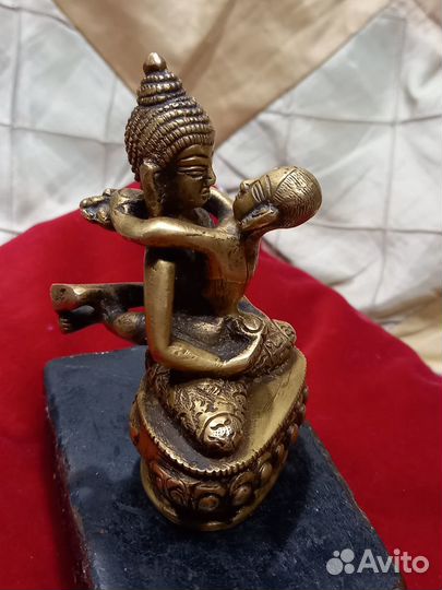 Будда Самантабхадра. Старинная статуэтка. Тибет